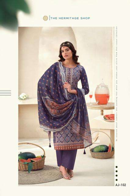 The hermitage shop ajrakh vol 1 wholesale dress material in pune with price