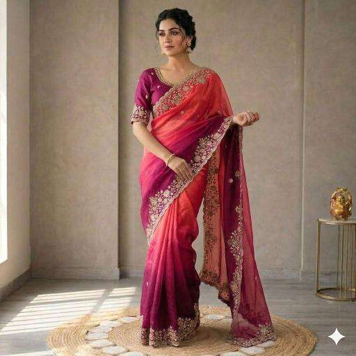 Vastrangan party wear indian wholesale saree suppliers