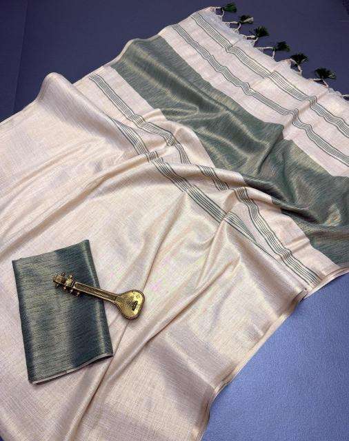 Vastrangan soft linen wholesale indian saree