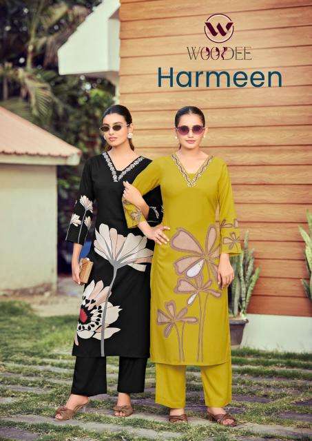 Woodee harmeen surat kurti wholesale market 2023