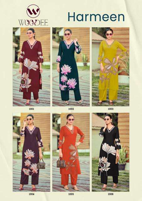 Woodee harmeen surat kurti wholesale market 2023