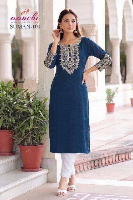 Aanchi suman Designer kurtis for wholesale