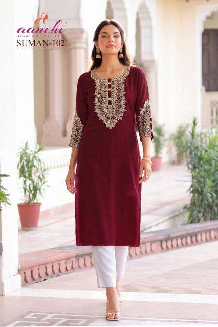 Aanchi suman Designer kurtis for wholesale