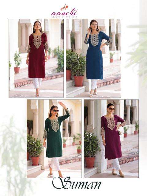 Aanchi suman Designer kurtis for wholesale