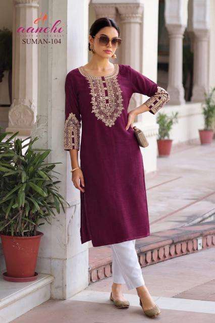 Aanchi suman Designer kurtis for wholesale