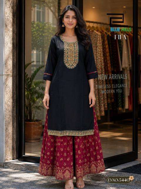 Blue hills fifa rayon wholesale market kurti in surat