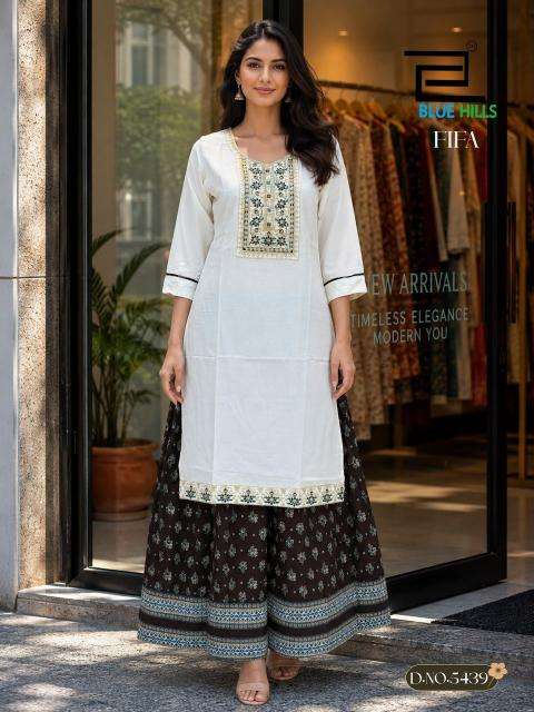 Blue hills fifa rayon wholesale market kurti in surat