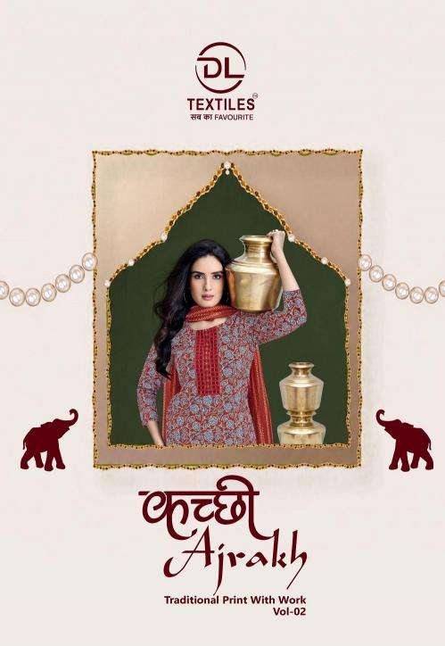 DL kutchi ajrakh vol-2 kurti wholesale market in ahmedabad
