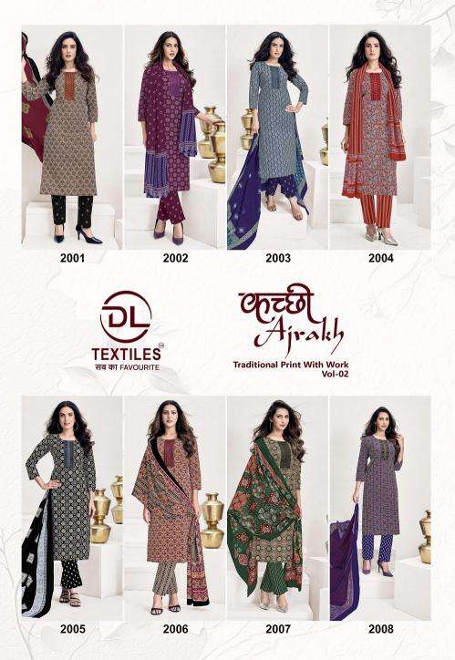 DL kutchi ajrakh vol-2 kurti wholesale market in ahmedabad
