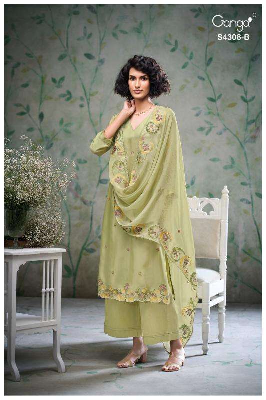 Ganga aviya 4308 Dress materials suppliers in Bhavnagar