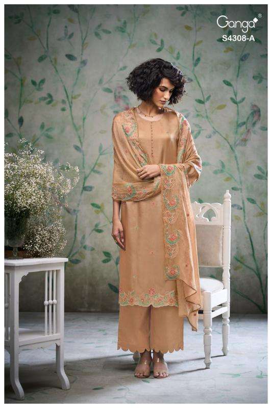 Ganga aviya 4308 Dress materials suppliers in Bhavnagar