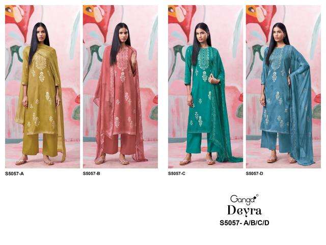 Ganga deyra 5057 Dress material wholesale suppliers in Ahmedabad
