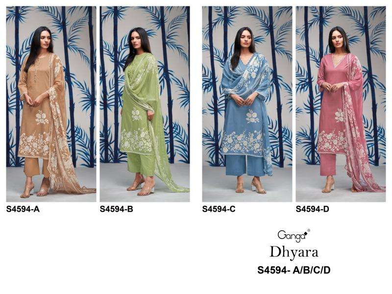 Ganga dhyara 4594 Wholesale dress material suppliers in Ghandhinagar