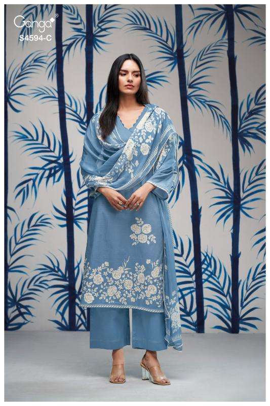 Ganga dhyara 4594 Wholesale dress material suppliers in Ghandhinagar