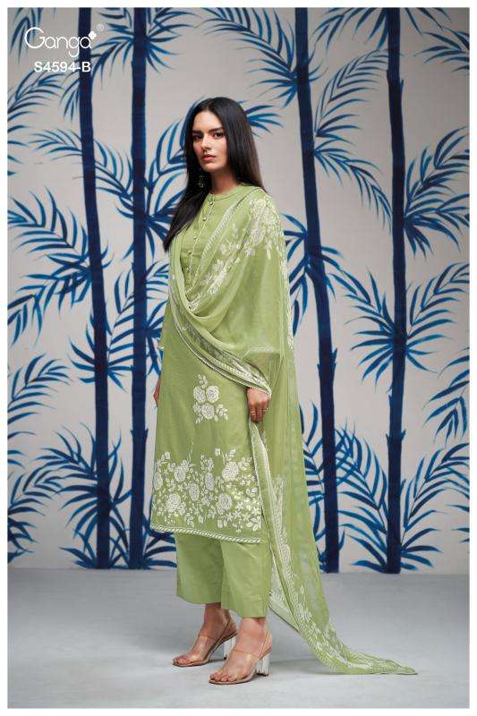 Ganga dhyara 4594 Wholesale dress material suppliers in Ghandhinagar