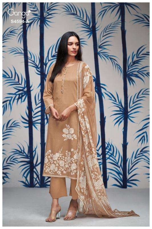 Ganga dhyara 4594 Wholesale dress material suppliers in Ghandhinagar
