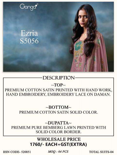 Ganga ezria 5056 Bhavnagar dress material wholesale market