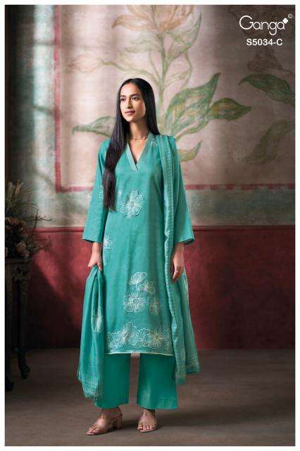 Ganga fenyra 5034 Wholesale dress materials in Surat