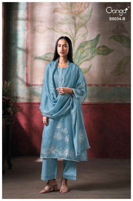 Ganga fenyra 5034 Wholesale dress materials in Surat