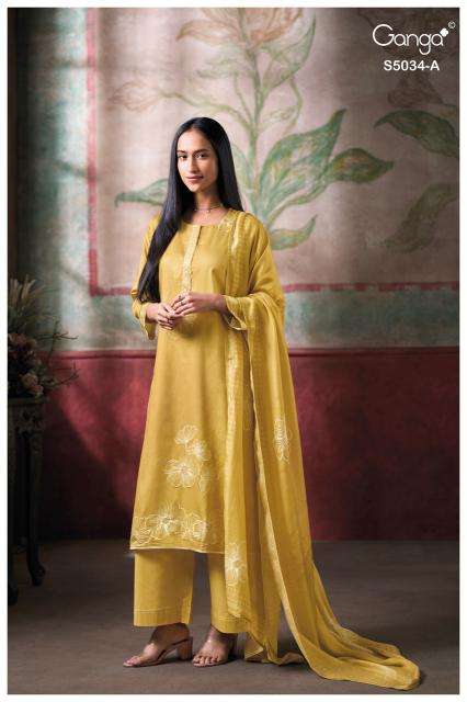 Ganga fenyra 5034 Wholesale dress materials in Surat