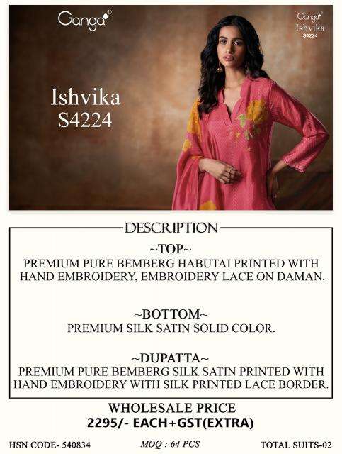 Ganga ishvika 4224 wholesale dress in pune