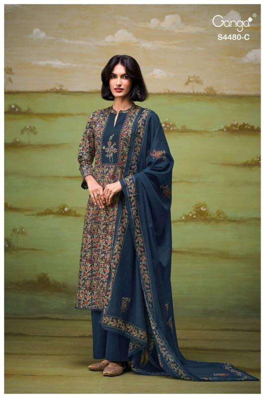 Ganga kenza 4480 cotteon dress Wholesale clothing market in Mumbai