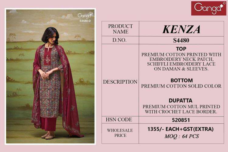 Ganga kenza 4480 cotteon dress Wholesale clothing market in Mumbai
