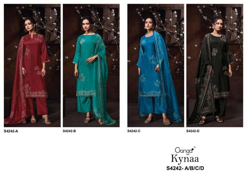Ganga kynaa 4242 Wholesale dress materials in Bhavnagar