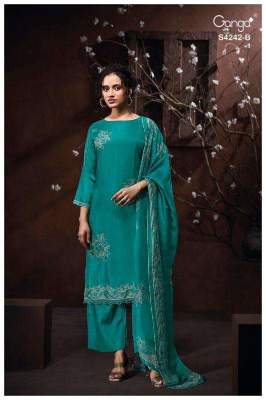 Ganga kynaa 4242 Wholesale dress materials in Bhavnagar