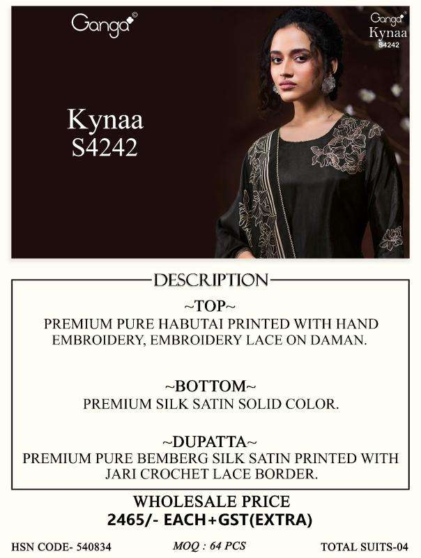 Ganga kynaa 4242 Wholesale dress materials in Bhavnagar