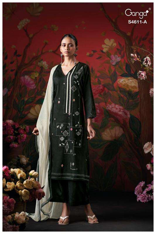 Ganga nivra 4611 Surat wholesale dress materials