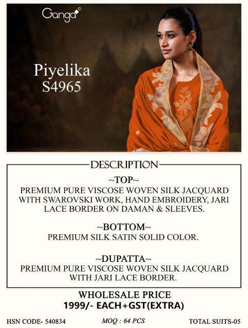 Ganga piyelika 4965 Wholesale fabric market in Mumbai