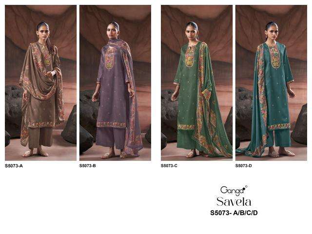 Ganga savela 5073 Wholesale dress material in Surat for resellers