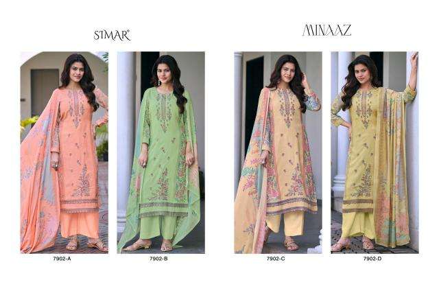 Glossy simar minaaz Surat wholesale textile market rates