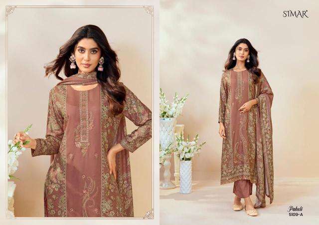 Glossy simar paheli Surat suit material wholesale market