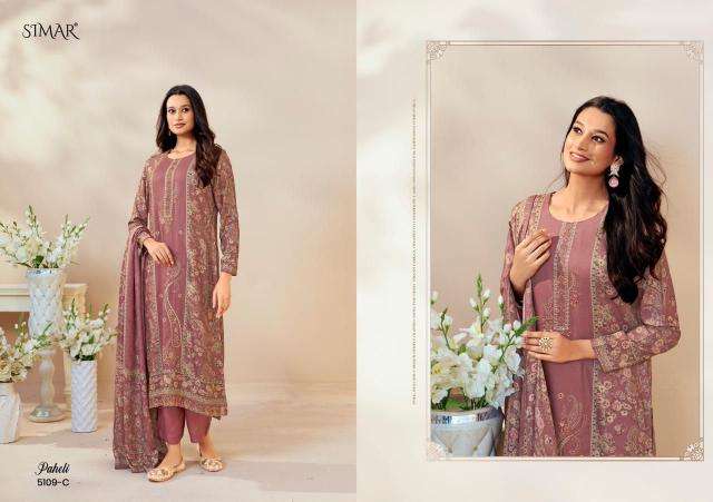Glossy simar paheli Surat suit material wholesale market
