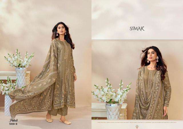 Glossy simar paheli Surat suit material wholesale market