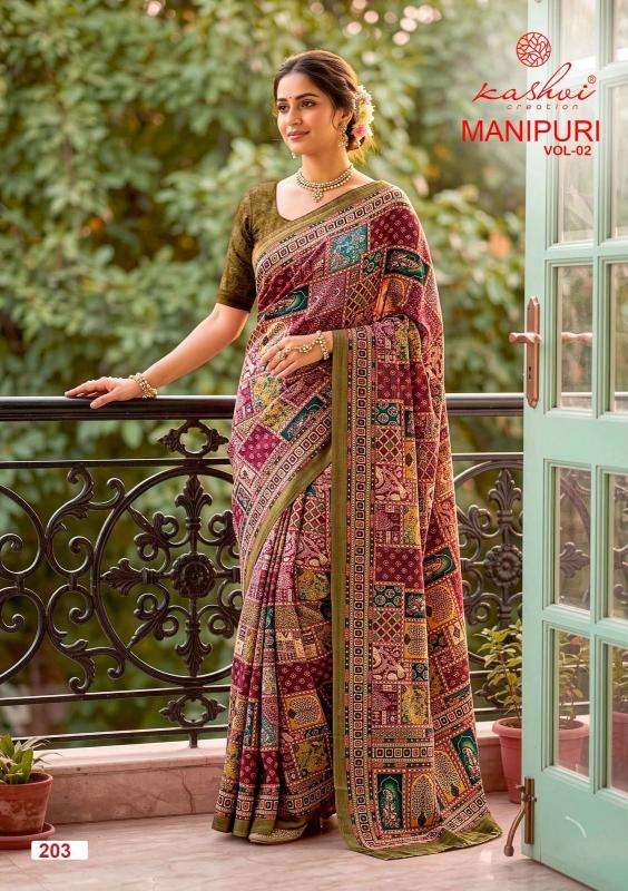 Kashvi manipuri vol 2 Wholesale sarees market in Junagadh