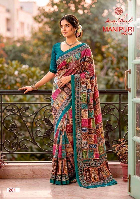 Kashvi manipuri vol 2 Wholesale sarees market in Junagadh