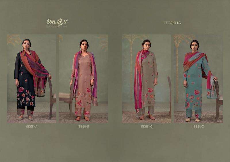 Omtex ferisha Surat wholesale silk dress material