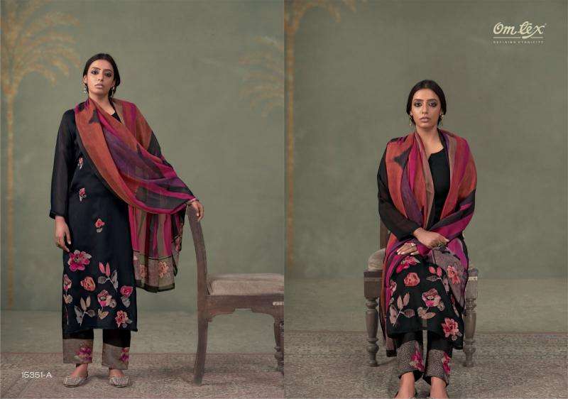Omtex ferisha Surat wholesale silk dress material