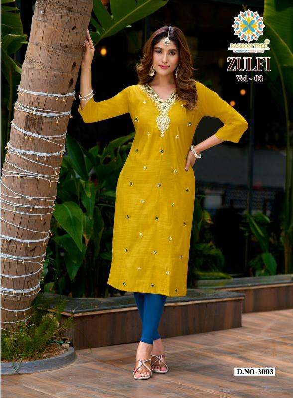 Passion tree zulfi vol 3 Kurti manufacturers in Rajkot