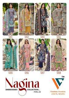 Vandana nagina vol-12 Bulk dress material market in Rajkot