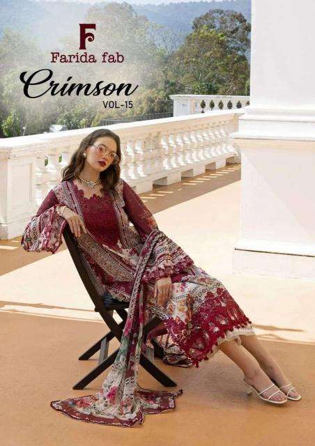 Farida fab crimson vol-15 Wholesale Pakistani clothing