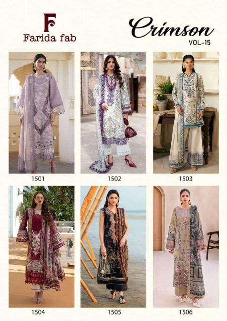 Farida fab crimson vol-15 Wholesale Pakistani clothing