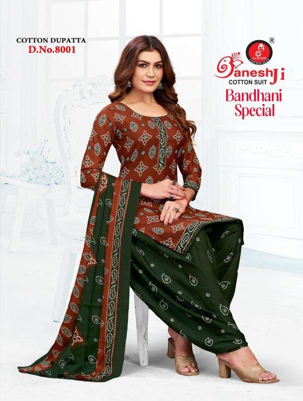 Ganeshji bandhani vol 8 Dress material suppliers in Anand