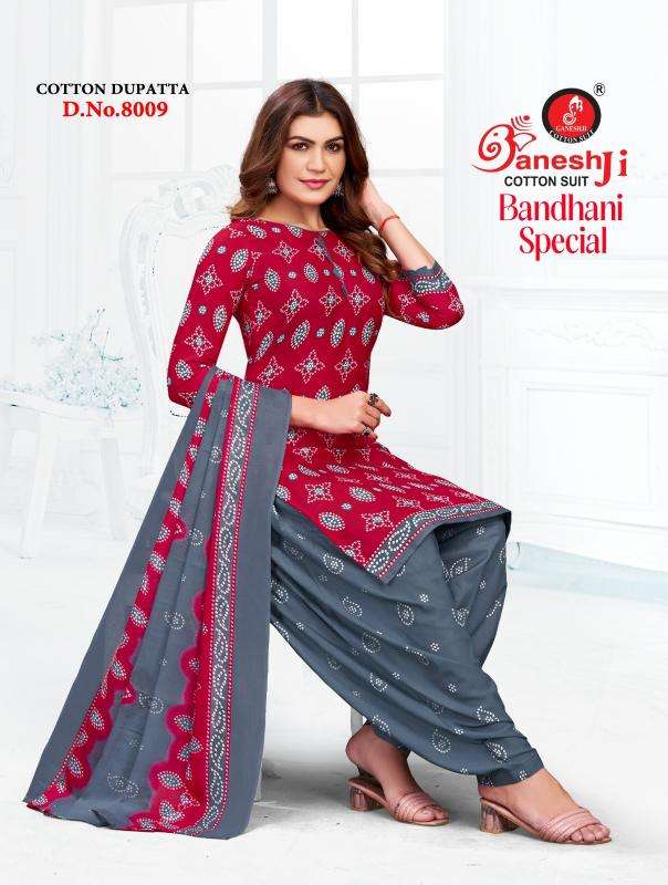 Ganeshji bandhani vol 8 Dress material suppliers in Anand