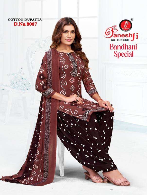 Ganeshji bandhani vol 8 Dress material suppliers in Anand
