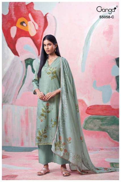 Ganga elysia 5058 Wholesale dress material suppliers