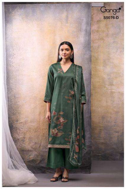 Ganga evelia 5076 Dress material suppliers in Junagadh